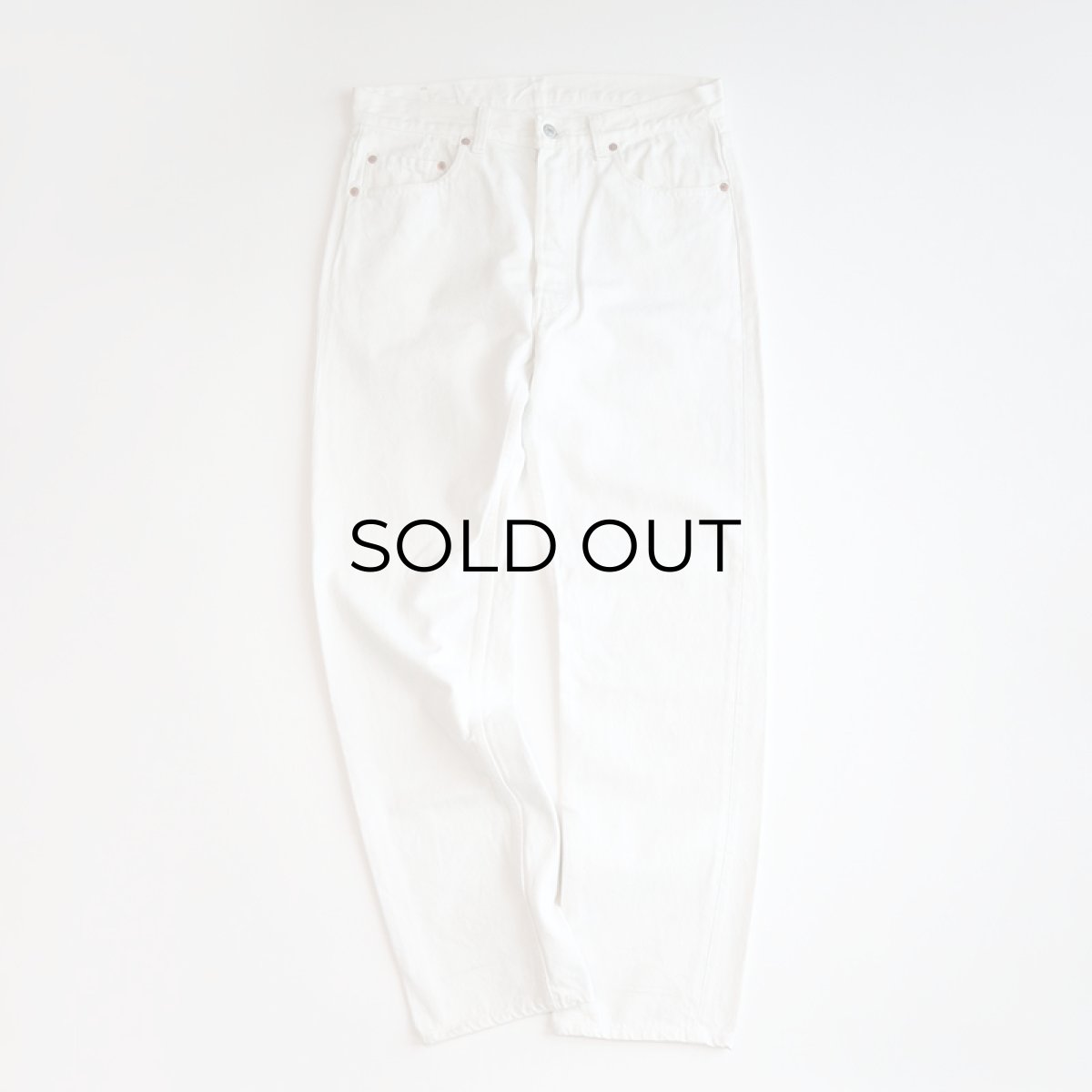 画像2: LEVI'S 501 WHITE DENIM PANTS "made in USA" 【W34 x L32 程度】 (2)