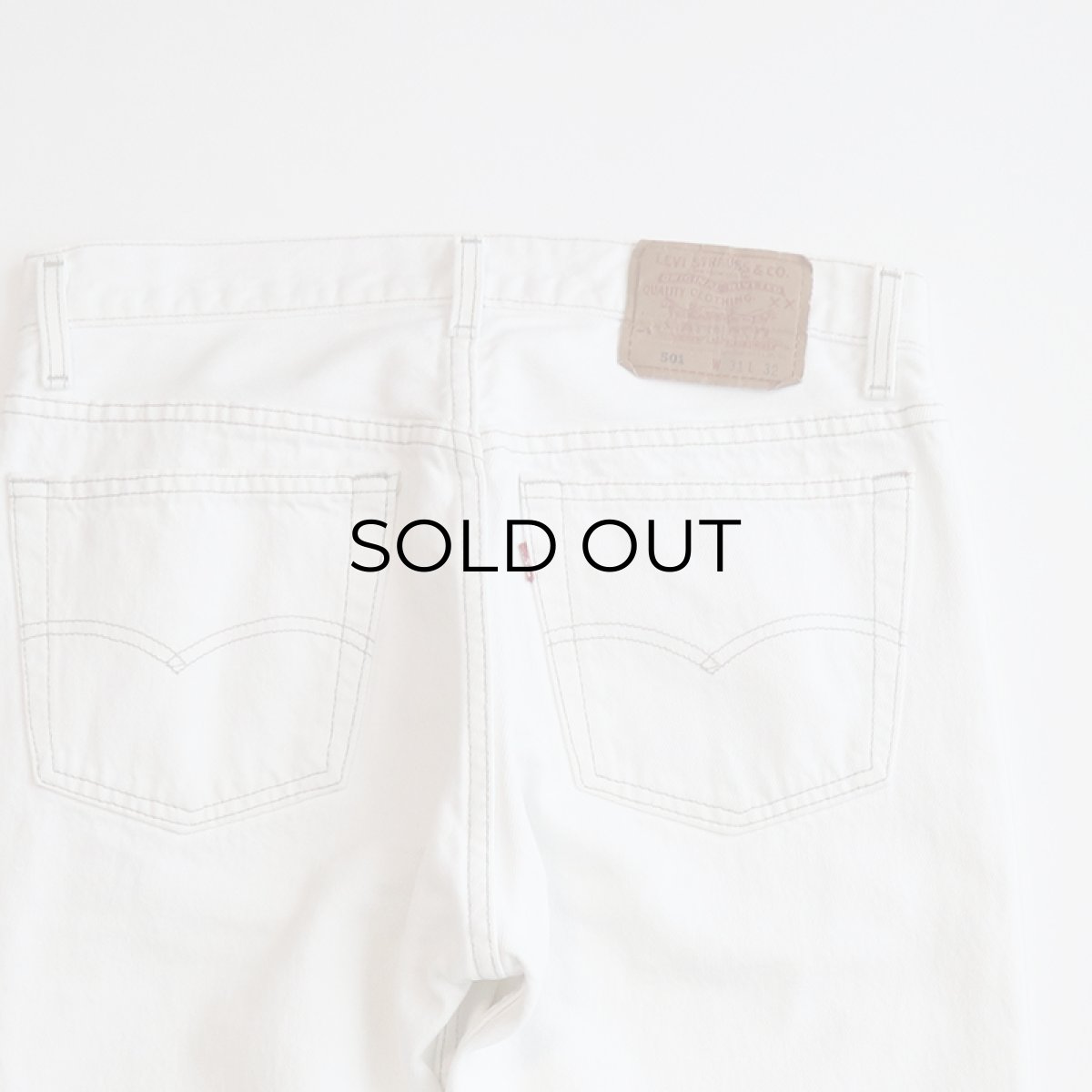 画像7: LEVI'S 501 WHITE DENIM PANTS "made in USA" 【W31 x L29 程度】 (7)