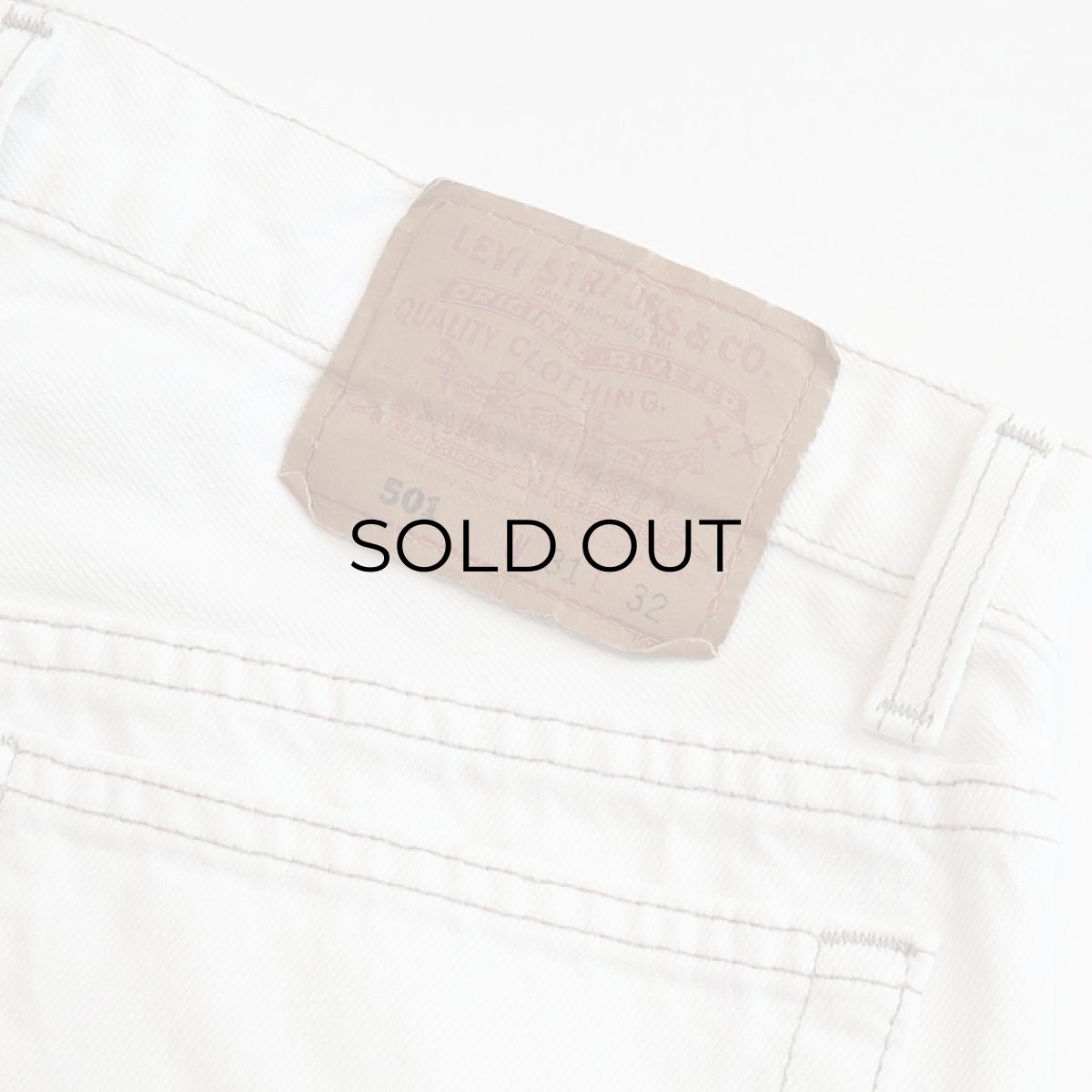 画像8: LEVI'S 501 WHITE DENIM PANTS "made in USA" 【W31 x L29 程度】 (8)