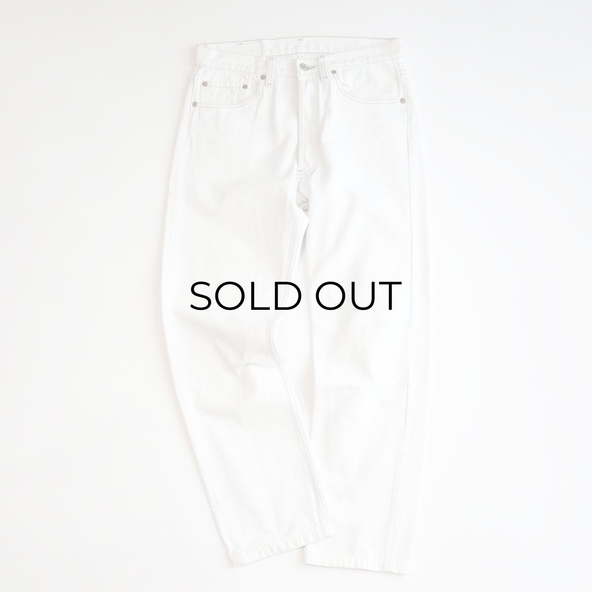 画像2: LEVI'S 501 WHITE DENIM PANTS "made in USA" 【W31 x L29 程度】 (2)