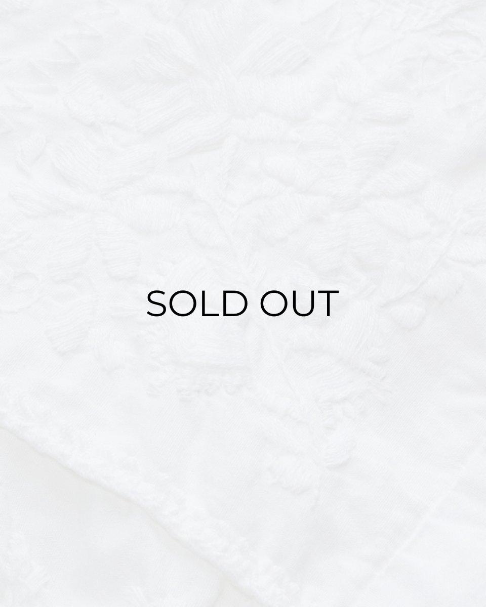 画像5: OLD UNKNOWN BRAND WHITE COTTON EMBROIDERED MEXICAN DRESS (5)