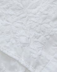 画像5: OLD UNKNOWN BRAND WHITE COTTON EMBROIDERED MEXICAN DRESS (5)