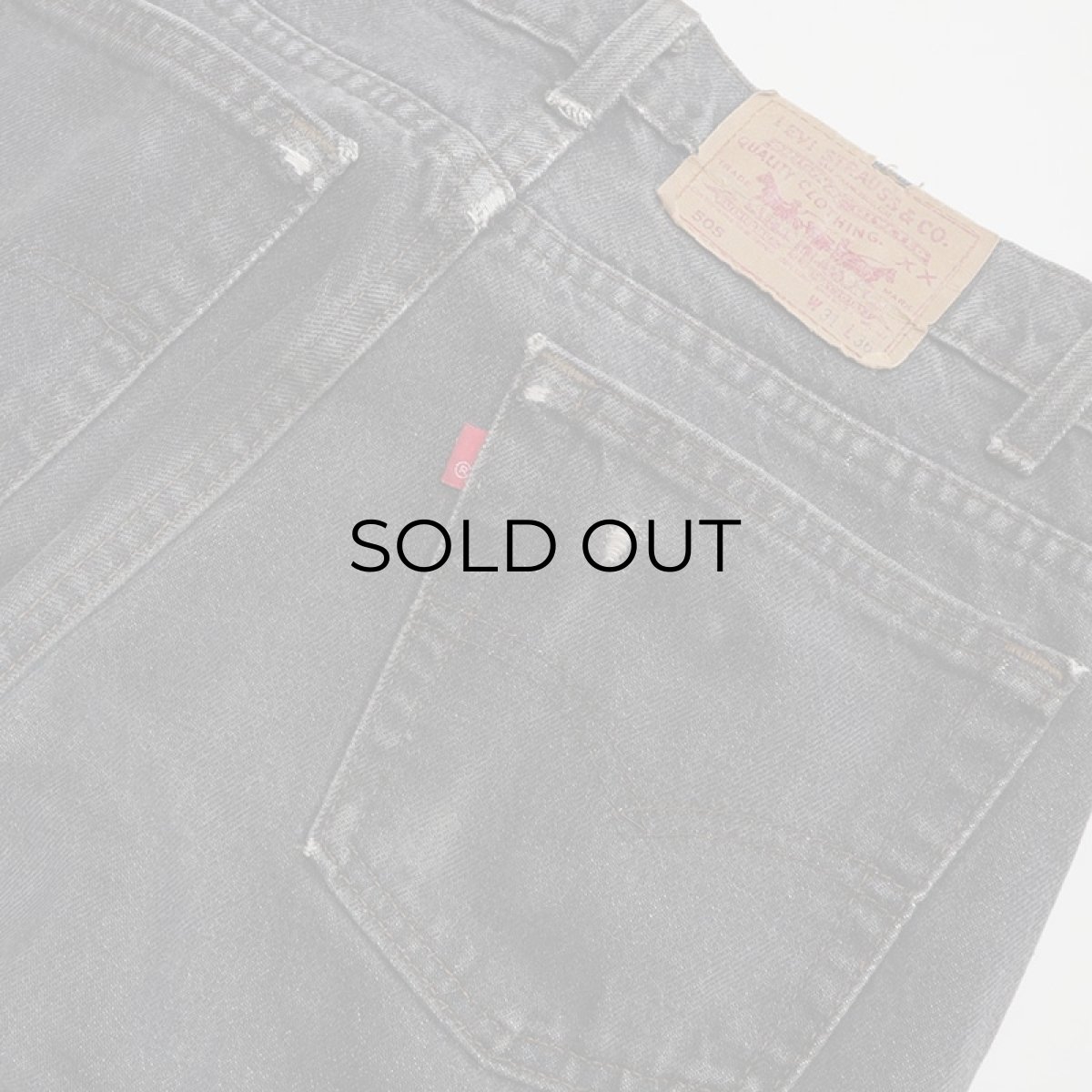 画像6: LEVI'S 505 BLACK DENIM PANTS "made in USA" 【W30程度】 (6)