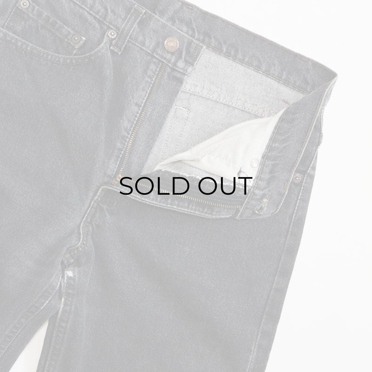 画像4: LEVI'S 505 BLACK DENIM PANTS "made in USA" 【W30程度】 (4)