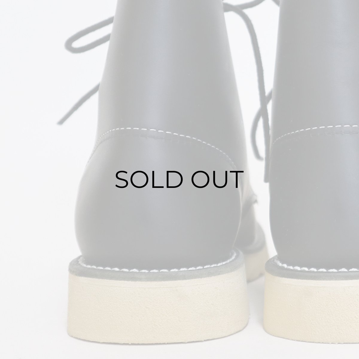 画像7: 90's RED WING "IRISH SETTER" BLACK LEATHER PLANE TOE WORK BOOTS "DEADSTOCK" 【6 1/2 D (24.5cm)】 (7)