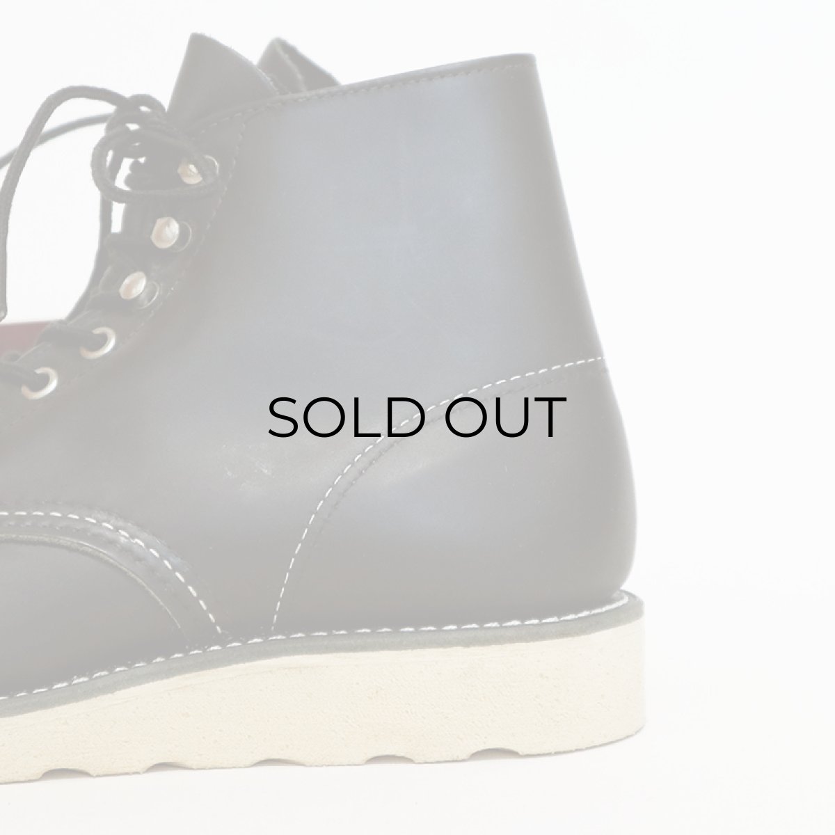 画像6: 90's RED WING "IRISH SETTER" BLACK LEATHER PLANE TOE WORK BOOTS "DEADSTOCK" 【6 1/2 D (24.5cm)】 (6)