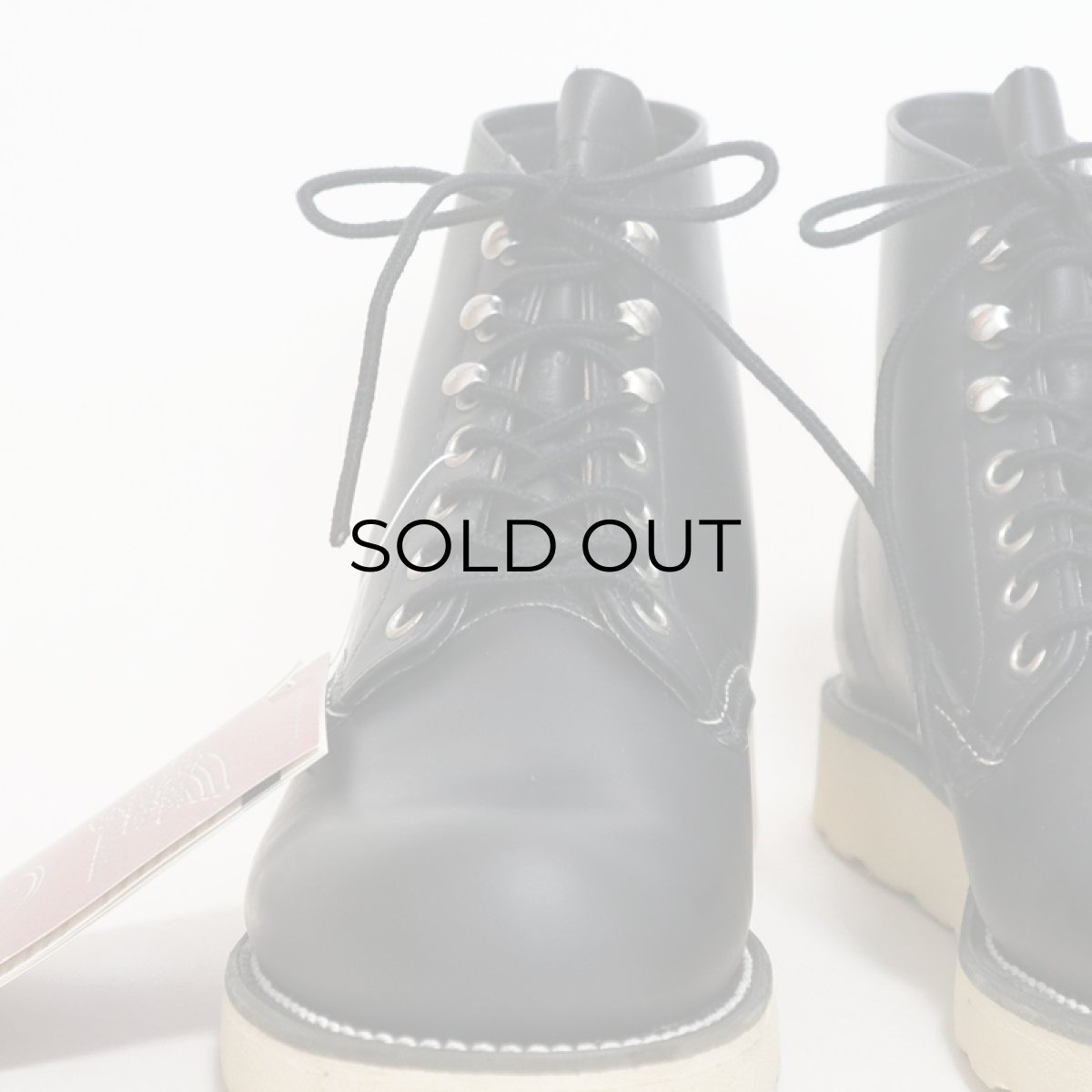 画像5: 90's RED WING "IRISH SETTER" BLACK LEATHER PLANE TOE WORK BOOTS "DEADSTOCK" 【6 1/2 D (24.5cm)】 (5)