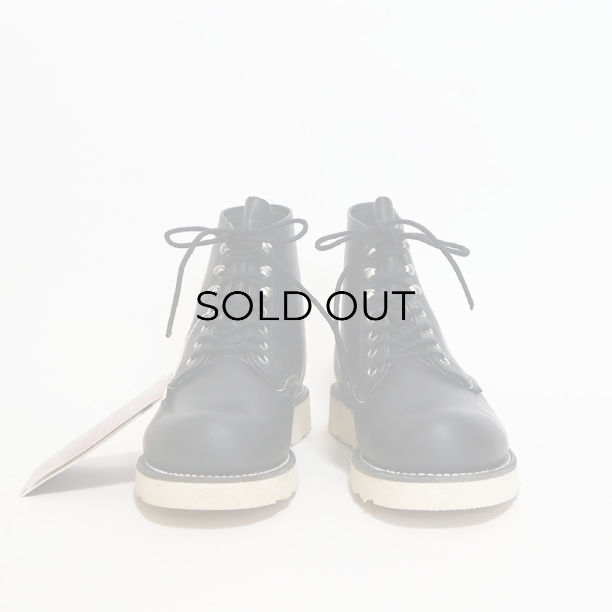 画像2: 90's RED WING "IRISH SETTER" BLACK LEATHER PLANE TOE WORK BOOTS "DEADSTOCK" 【6 1/2 D (24.5cm)】 (2)