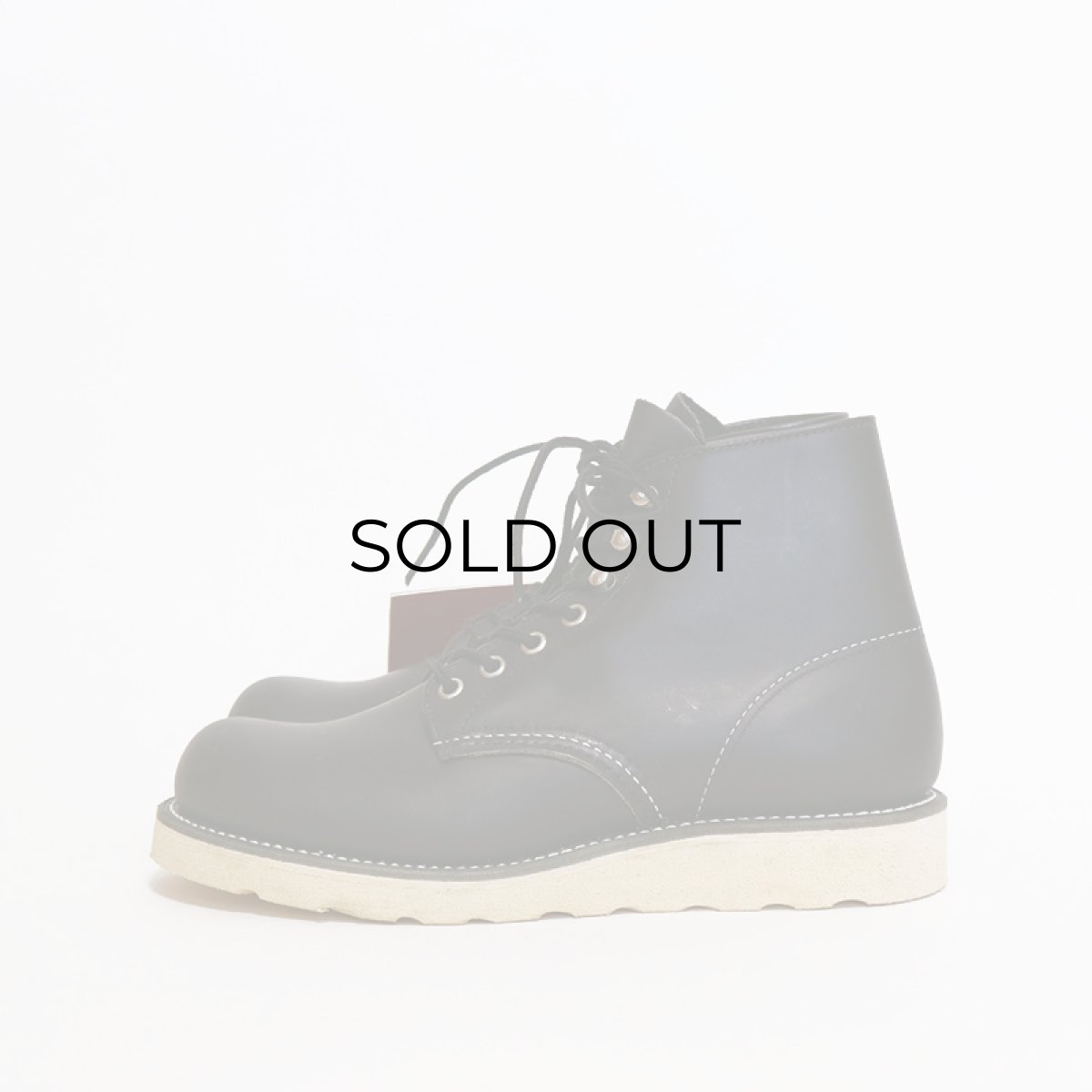 画像3: 90's RED WING "IRISH SETTER" BLACK LEATHER PLANE TOE WORK BOOTS "DEADSTOCK" 【6 1/2 D (24.5cm)】 (3)