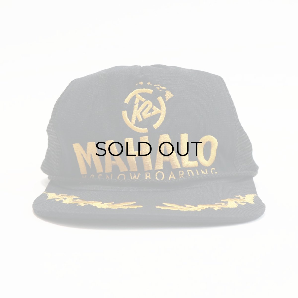 画像1: 80's UNKNOWN BRAND EMBROIDERED MESH CAP "MAHALO K2 SNOW BOARDING" (1)