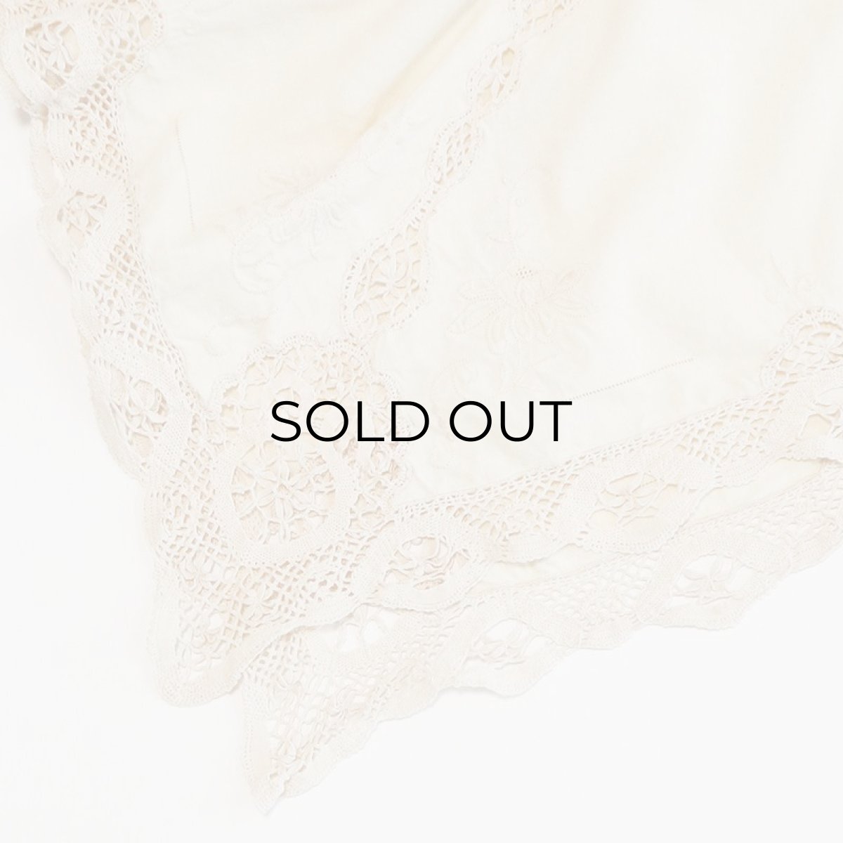 画像4: ANTIQUE COTTON LACE CLOTH (4)
