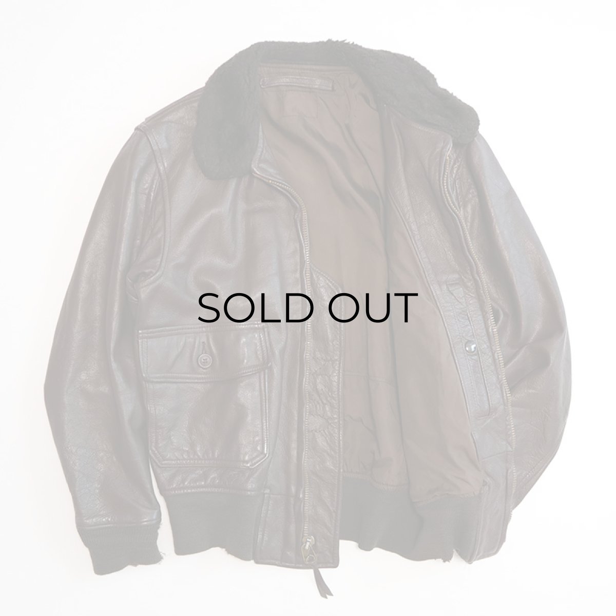 画像2: 70's US NAVY G-1 LEATHER FLIGHT JACKET (2)