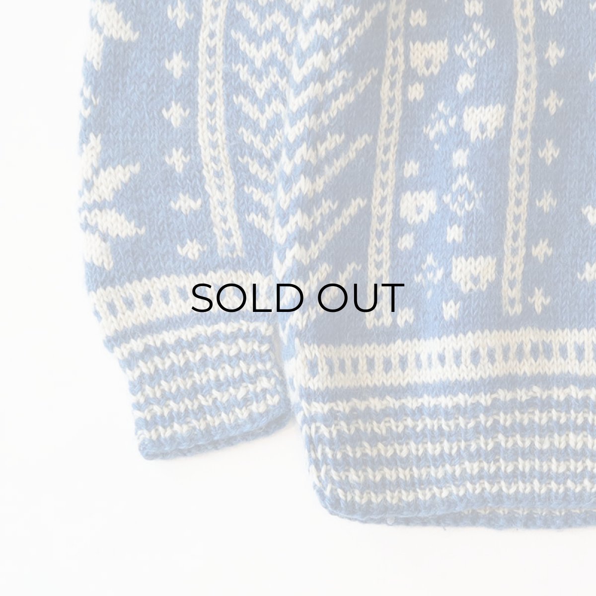 画像6: OLD UNKNOWN BRAND WOOL HAND KNIT NORDIC SWEATER (6)