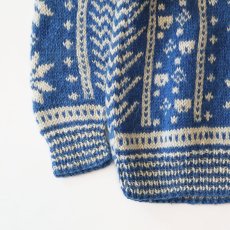 画像6: OLD UNKNOWN BRAND WOOL HAND KNIT NORDIC SWEATER (6)