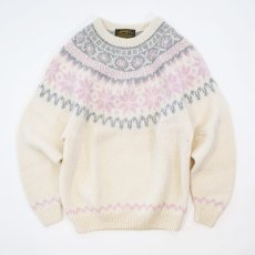 画像1: Eddie Bauer WOOL KNIT NORDIC SWEATER (1)