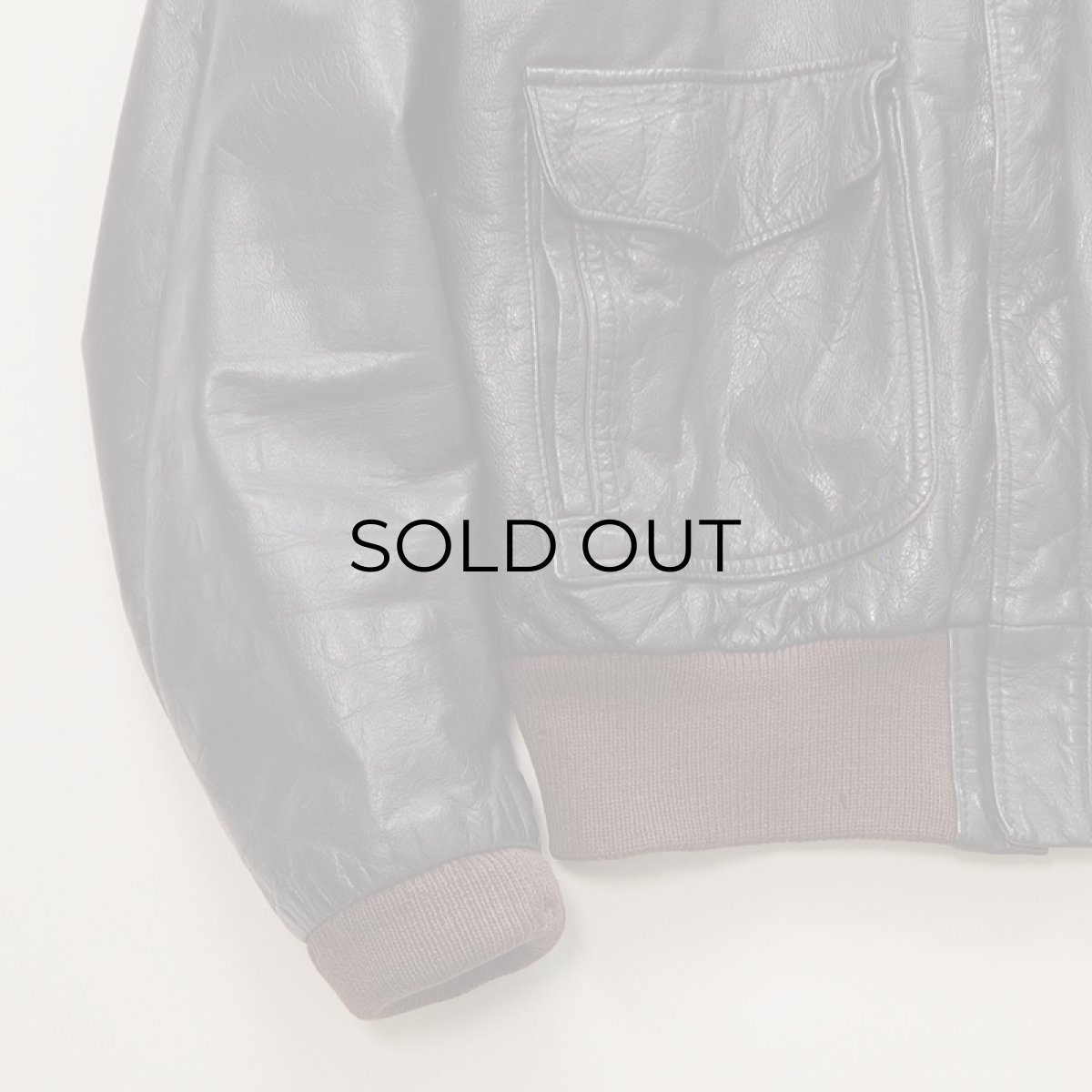 画像6: 80's UNKNOWN BRAND LEATHER A-2 style ZIP JACKET (6)