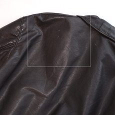 画像11: 80's UNKNOWN BRAND LEATHER A-2 style ZIP JACKET (11)