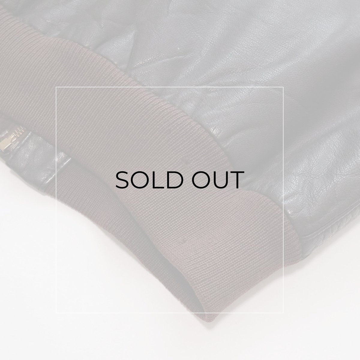 画像12: 80's UNKNOWN BRAND LEATHER A-2 style ZIP JACKET (12)