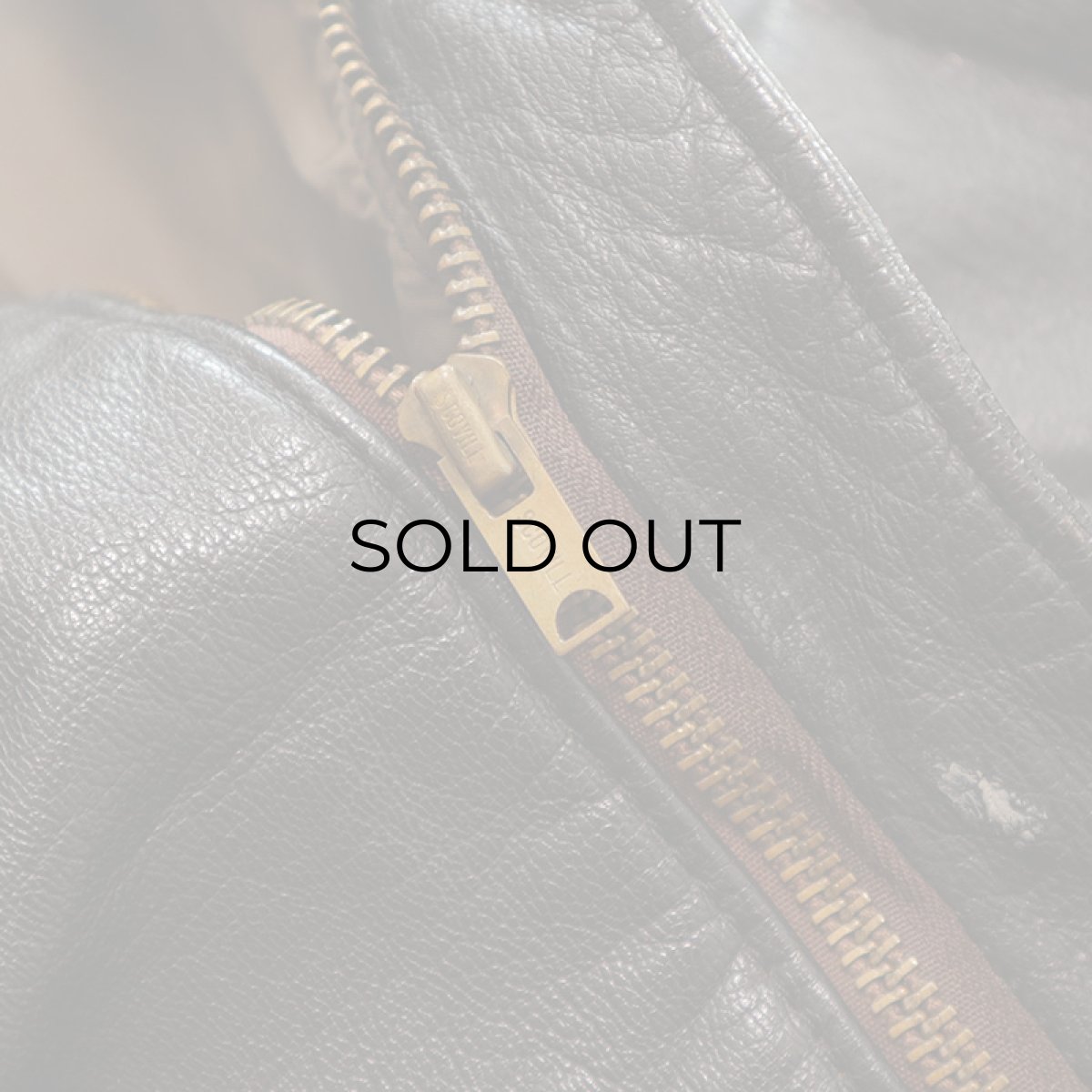 画像7: 80's UNKNOWN BRAND LEATHER A-2 style ZIP JACKET (7)