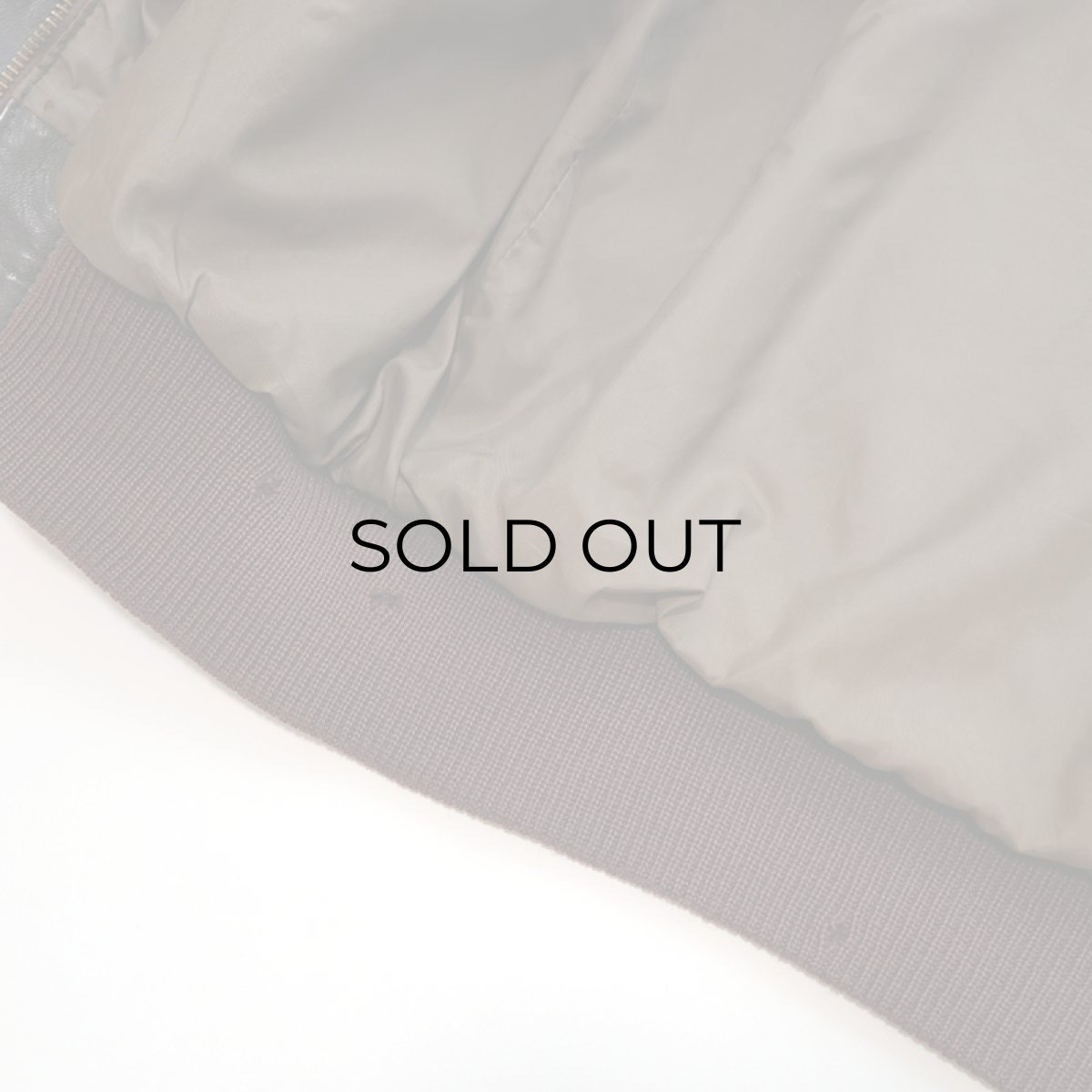 画像13: 80's UNKNOWN BRAND LEATHER A-2 style ZIP JACKET (13)