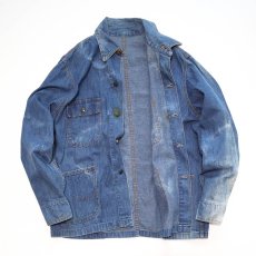 画像2: 〜80's UNKNOWN BRAND COTTON DENIM CHORE JACKET (2)