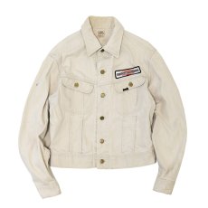 画像1: 60's Lee 100-J "WESTERNER" COTTON SATEEN TRUCKER JACKET with 〜70's HARLEY-DAVIDSON WAPPEN (1)