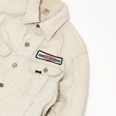 画像3: 60's Lee 100-J "WESTERNER" COTTON SATEEN TRUCKER JACKET with 〜70's HARLEY-DAVIDSON WAPPEN (3)