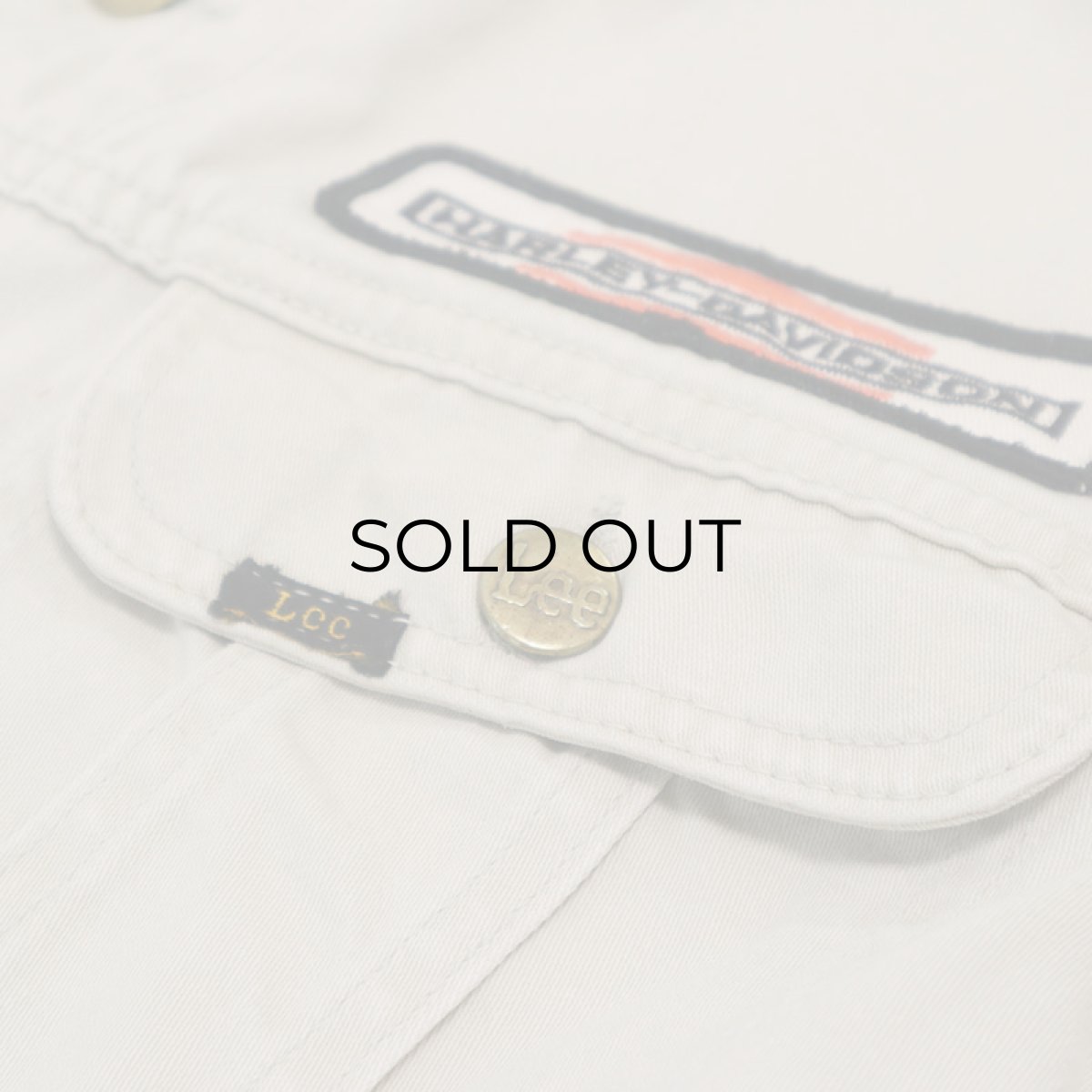 画像5: 60's Lee 100-J "WESTERNER" COTTON SATEEN TRUCKER JACKET with 〜70's HARLEY-DAVIDSON WAPPEN (5)