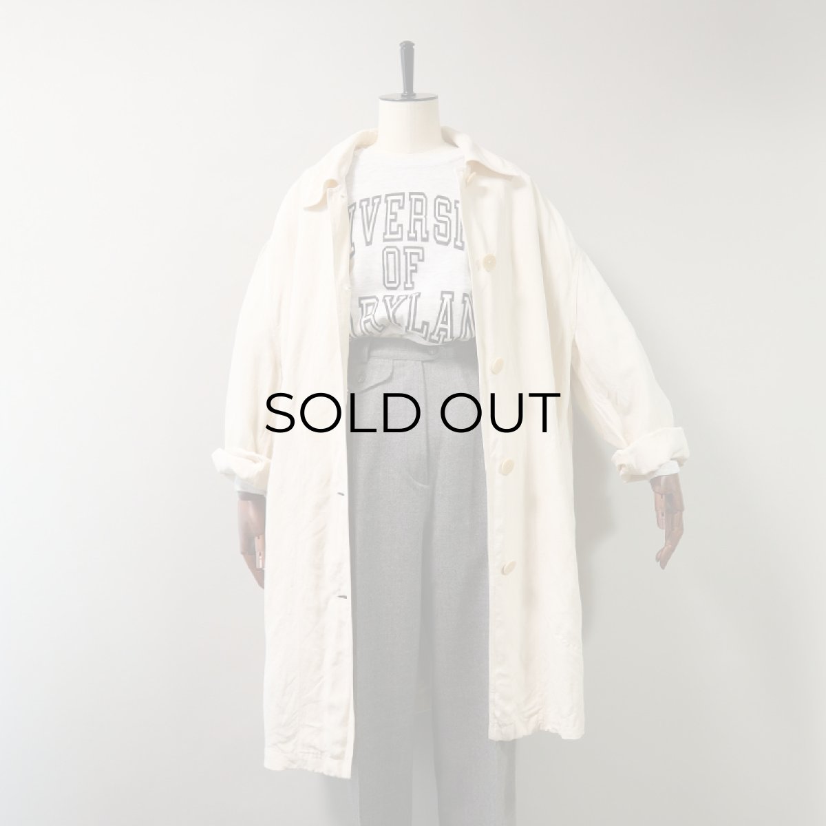 画像8: 〜90's DONNA KARAN SILK LINEN DUSTER COAT (8)