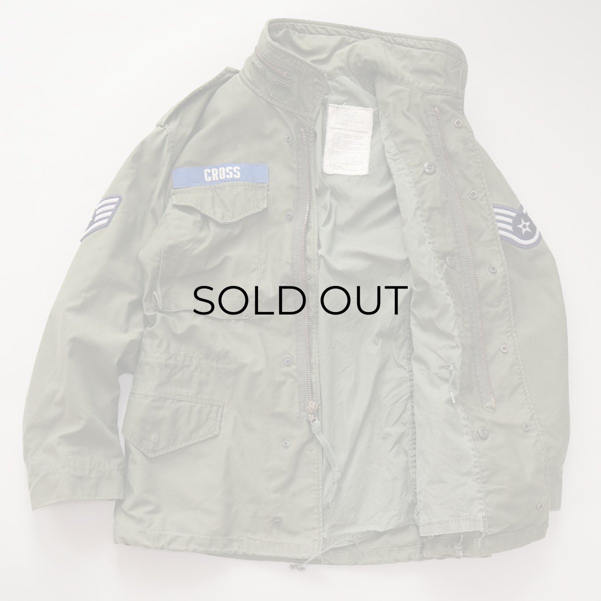 画像2: 70's US AIR FORCE M-65 COTTON NYLON FIELD JACKET 【SHORT-REGULAR】 (2)