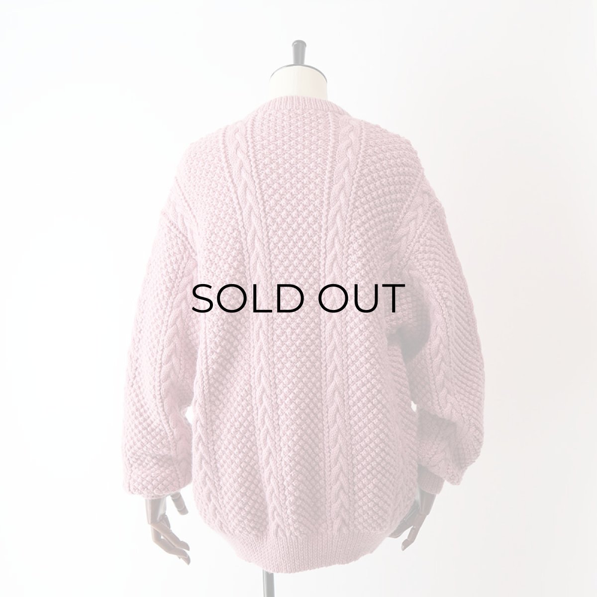 画像9: OLD UNKNOWN BRAND WOOL HAND KNIT FISHERMAN'S SWEATER (9)