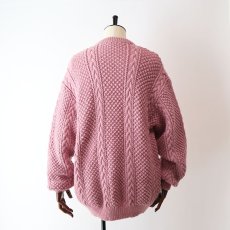 画像9: OLD UNKNOWN BRAND WOOL HAND KNIT FISHERMAN'S SWEATER (9)