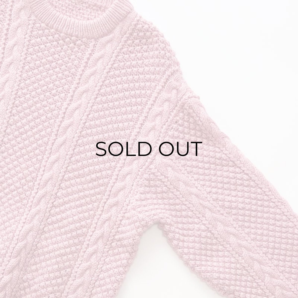 画像3: OLD UNKNOWN BRAND WOOL HAND KNIT FISHERMAN'S SWEATER (3)