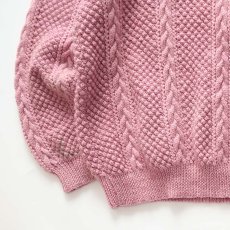 画像4: OLD UNKNOWN BRAND WOOL HAND KNIT FISHERMAN'S SWEATER (4)