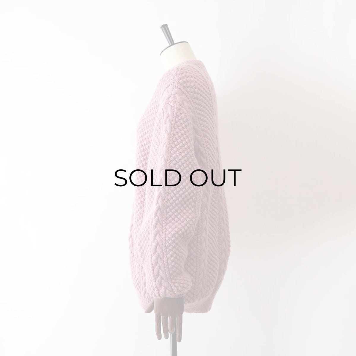 画像8: OLD UNKNOWN BRAND WOOL HAND KNIT FISHERMAN'S SWEATER (8)