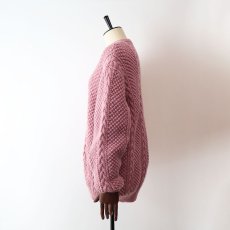 画像8: OLD UNKNOWN BRAND WOOL HAND KNIT FISHERMAN'S SWEATER (8)