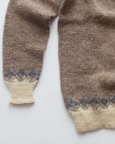 画像4: OLD UNKNOWN BRAND WOOL HAND KNIT ICELANDIC SWEATER (4)