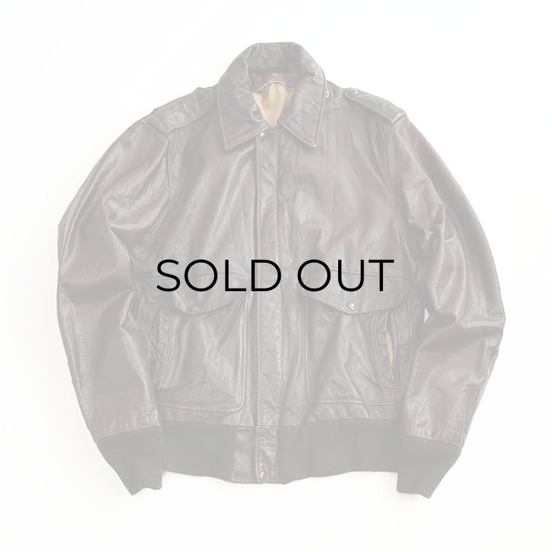 80's USA製 schott A-2 レザーフライトジャケット　本革　36 80s Schottショット A-2タイプ フライト レザージャケット 36