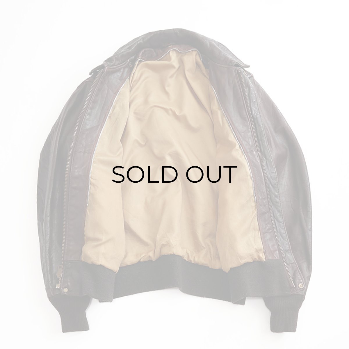 画像2: 〜80's SCHOTT LEATHER A-2 style ZIP JACKET (2)