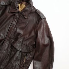 画像4: 〜80's SCHOTT LEATHER A-2 style ZIP JACKET (4)