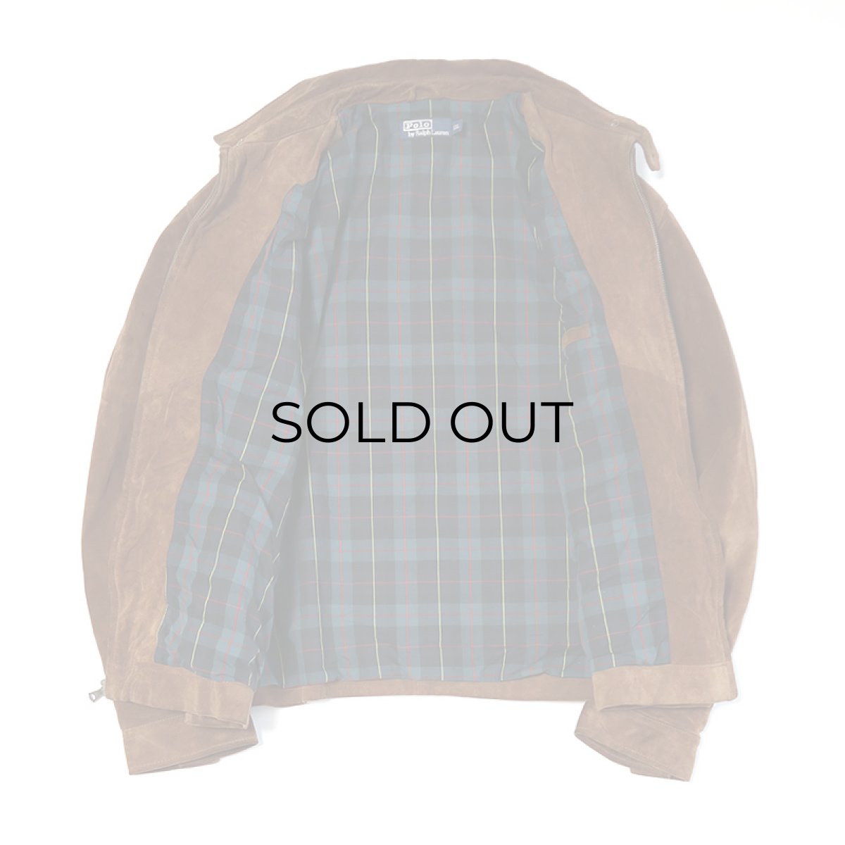 画像2: 00's Polo by Ralph Lauren SUEDE LEATHER ZIP SPORTS JACKET (2)