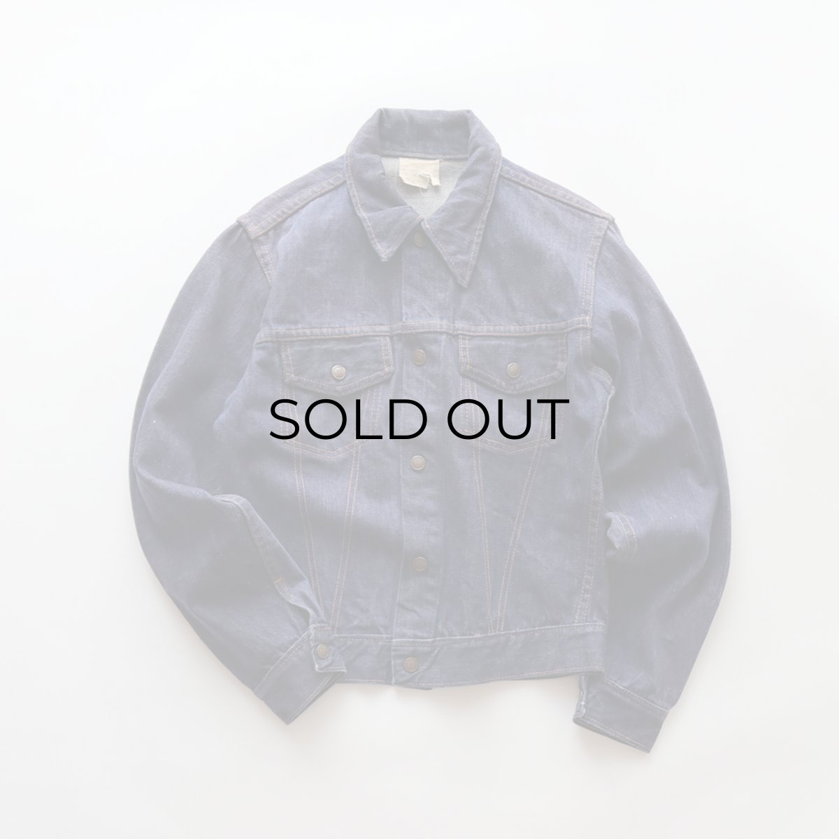 画像1: 〜70's UNKNOWN BRAND VAT-DYE DENIM TRUCKER JACKET (1)