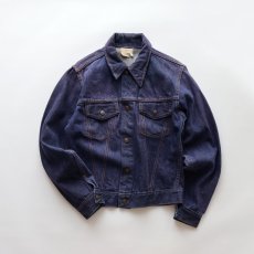 画像1: 〜70's UNKNOWN BRAND VAT-DYE DENIM TRUCKER JACKET (1)