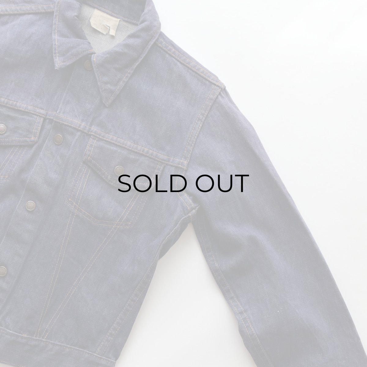 画像4: 〜70's UNKNOWN BRAND VAT-DYE DENIM TRUCKER JACKET (4)