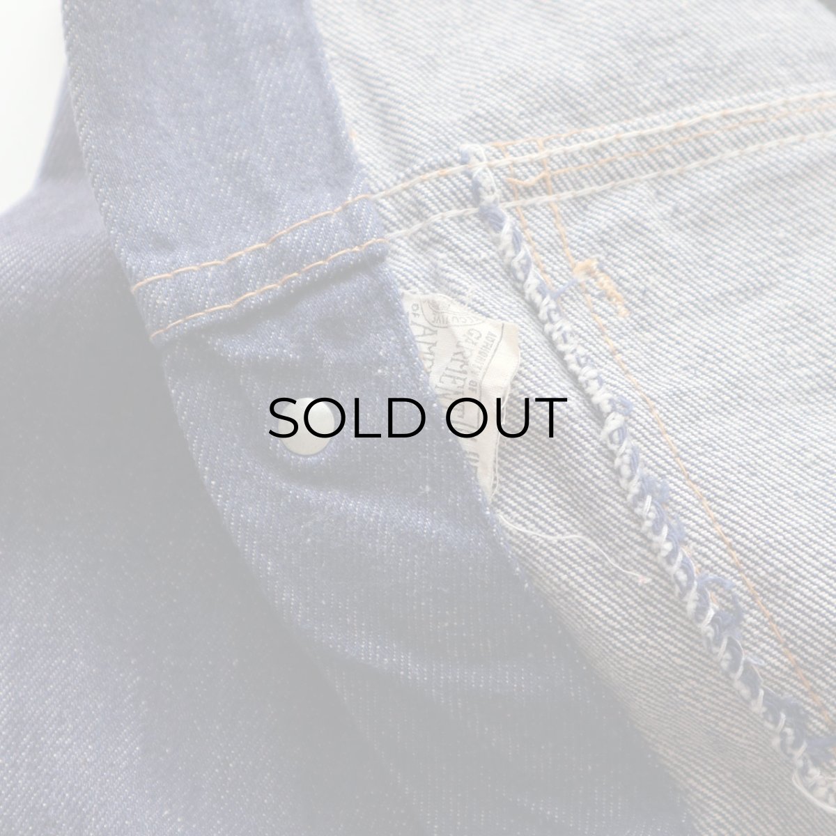 画像9: 〜70's UNKNOWN BRAND VAT-DYE DENIM TRUCKER JACKET (9)