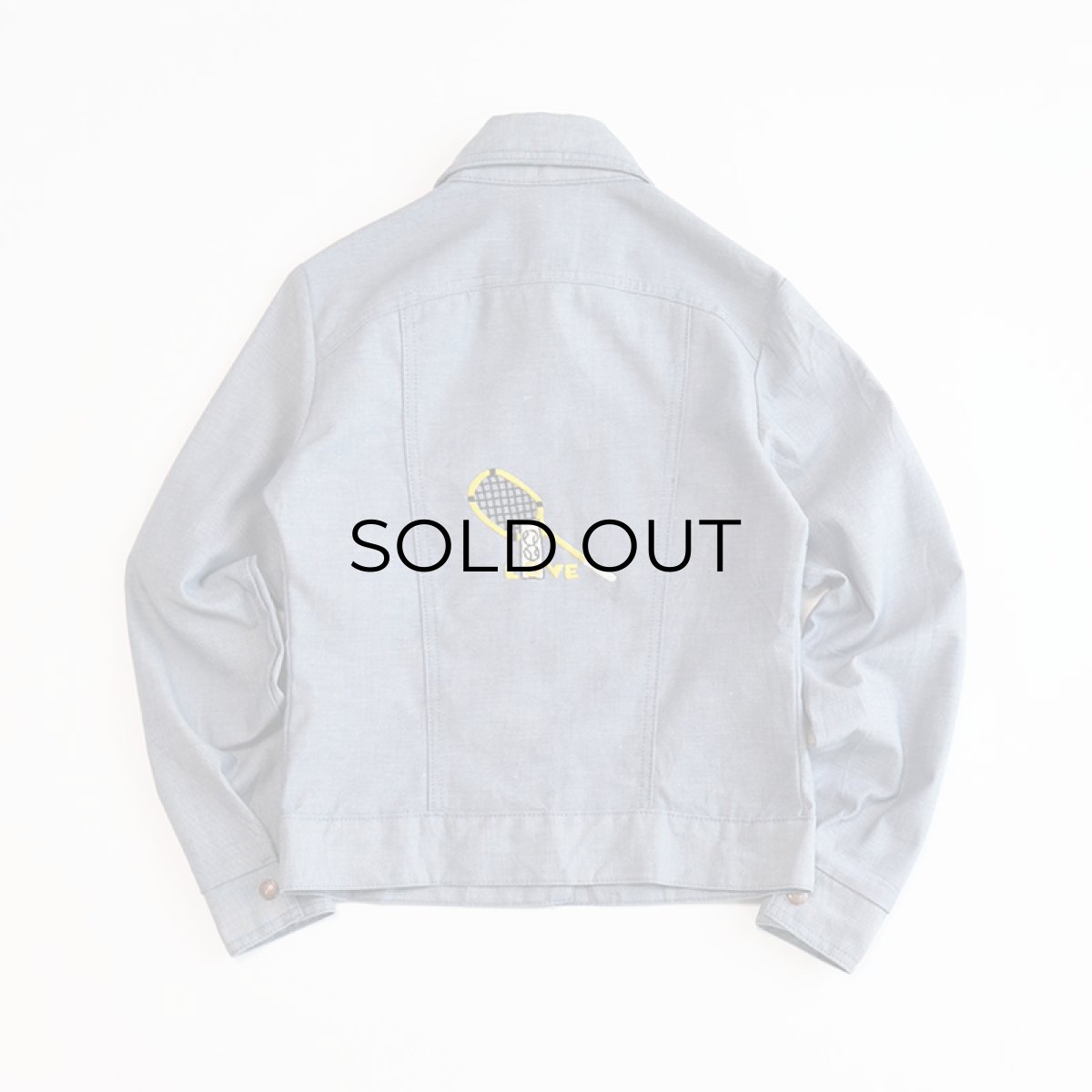 画像3: 70's LEVI'S FADE BLUE DENIM EMBROIDERED SNAP JACKET (3)