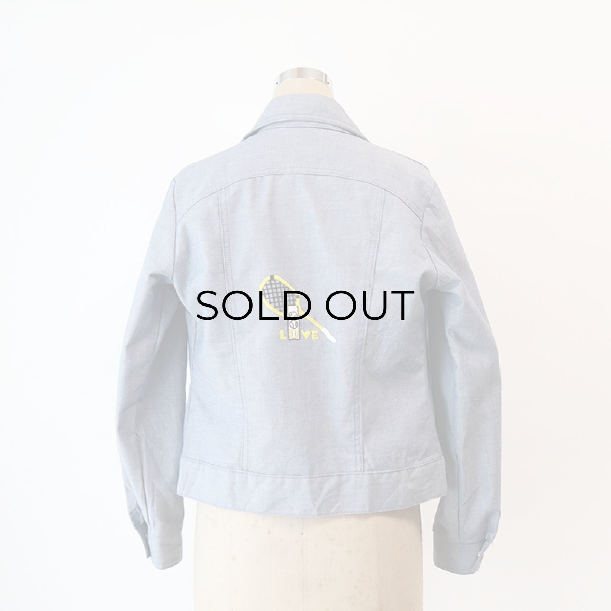 画像13: 70's LEVI'S FADE BLUE DENIM EMBROIDERED SNAP JACKET (13)