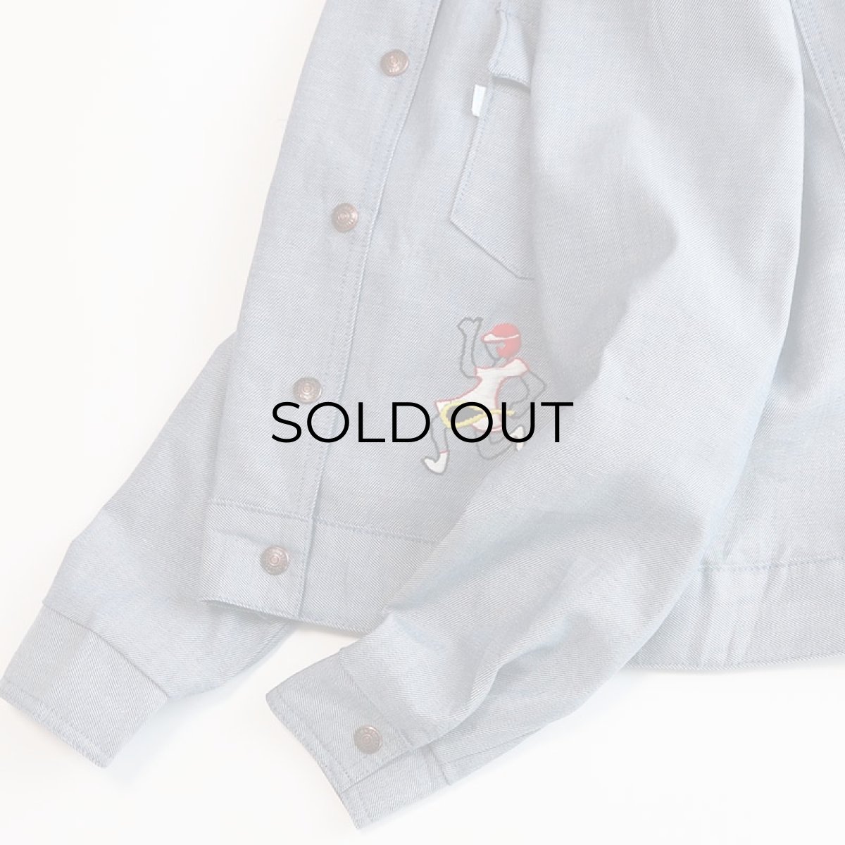 画像6: 70's LEVI'S FADE BLUE DENIM EMBROIDERED SNAP JACKET (6)