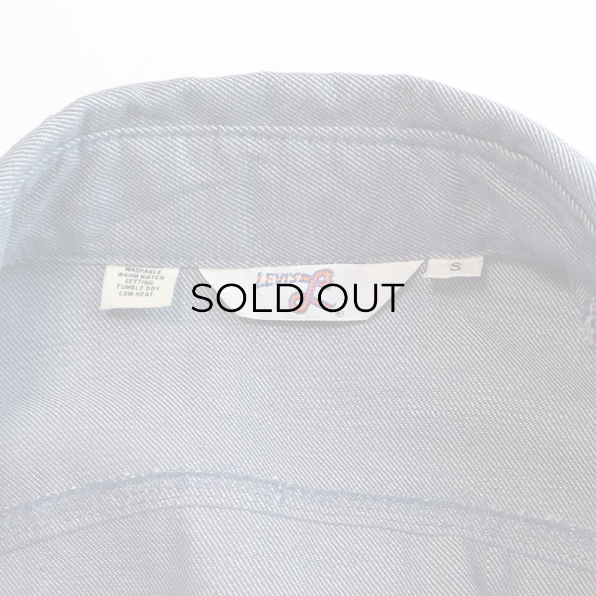 画像7: 70's LEVI'S FADE BLUE DENIM EMBROIDERED SNAP JACKET (7)