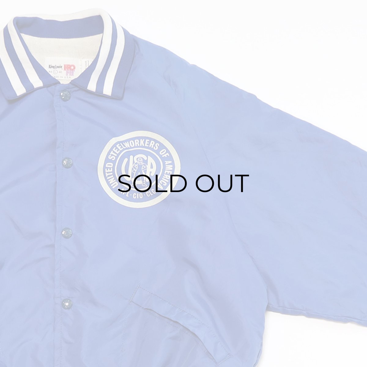 画像5: 〜80's KingLouie NYLON W-PRINT FLANNEL LINING SNAP BLOUSON "UNITED STEELWORKERS OF AMERICA" "MADE IN USA" (5)